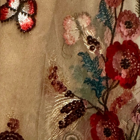 Mac Duggal Butterfly Floral Tulle A-Line Dress Formal Prom Wedding Guest 68110 2 - Picture 7 of 8